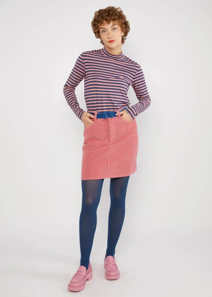 Blutsgeschwister Breton Shirt Lonely Lips Turtle Blue Women Tops