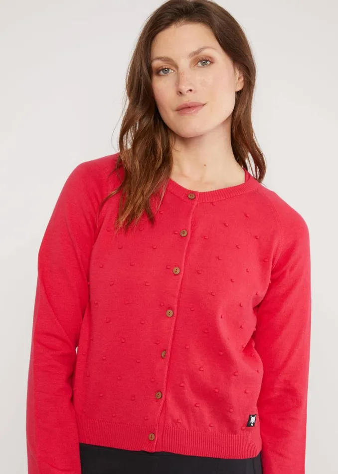 Blutsgeschwister Cardigan Knot Hop Red Women Cardigans