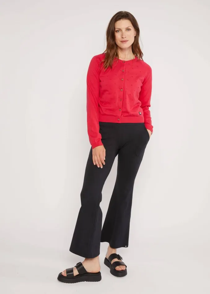 Blutsgeschwister Cardigan Knot Hop Red Women Cardigans