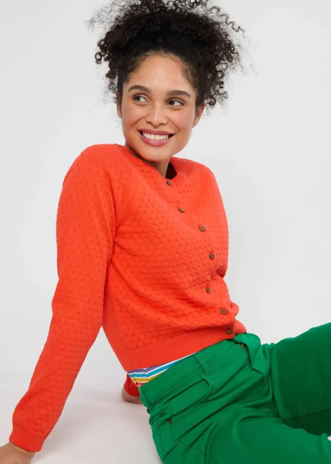 Blutsgeschwister Cardigan Sweet Knit Red Women Cardigans
