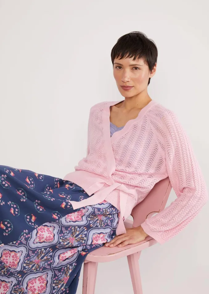 Blutsgeschwister Cardigan Warm Up Wrap Pink Women Cardigans
