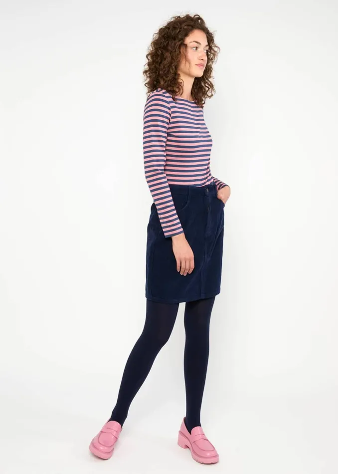 Blutsgeschwister Corduroy Skirt The Corduroyal Blue Women Skirts