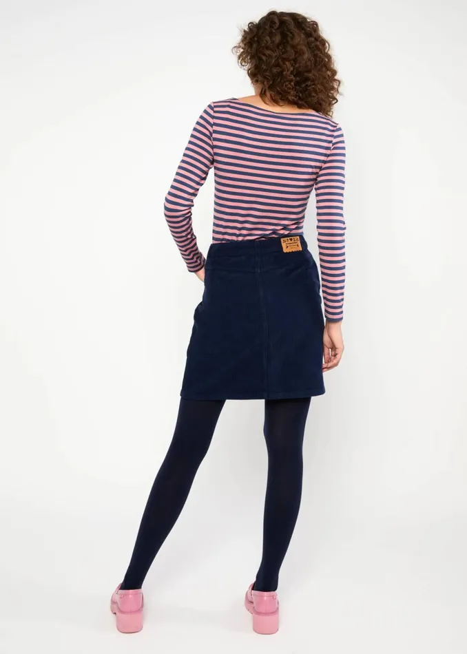 Blutsgeschwister Corduroy Skirt The Corduroyal Blue Women Skirts