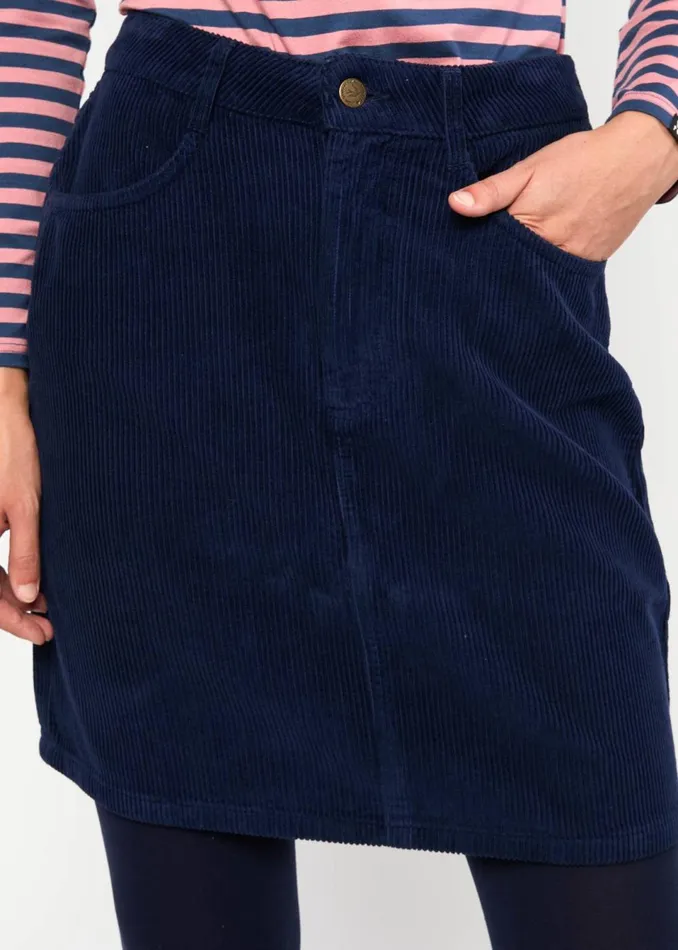 Blutsgeschwister Corduroy Skirt The Corduroyal Blue Women Skirts