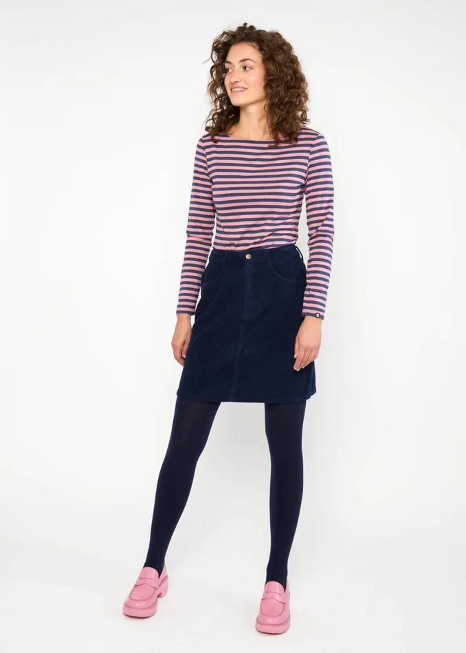 Blutsgeschwister Corduroy Skirt The Corduroyal Blue Women Skirts