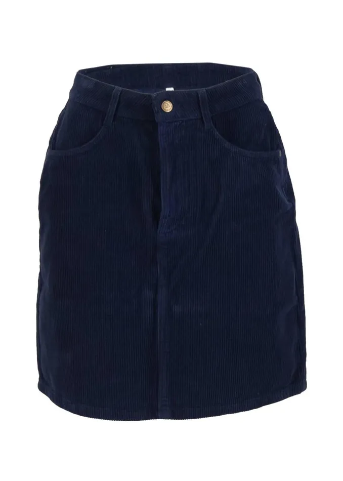Blutsgeschwister Corduroy Skirt The Corduroyal Blue Women Skirts