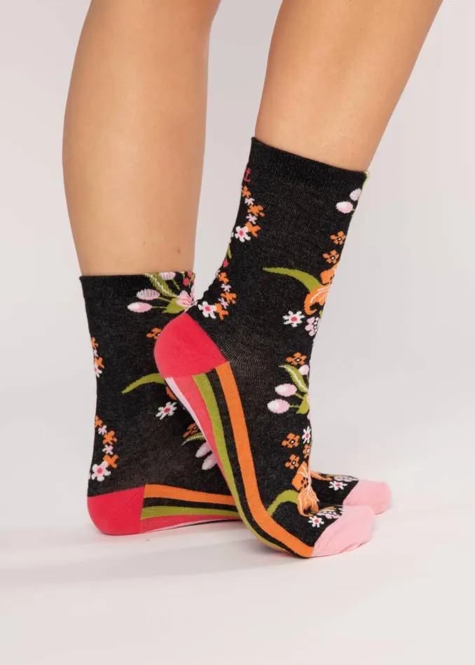 Blutsgeschwister Cotton Socks Sensational Steps Black Women Socks