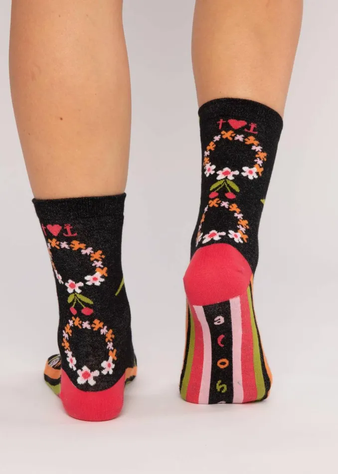 Blutsgeschwister Cotton Socks Sensational Steps Black Women Socks