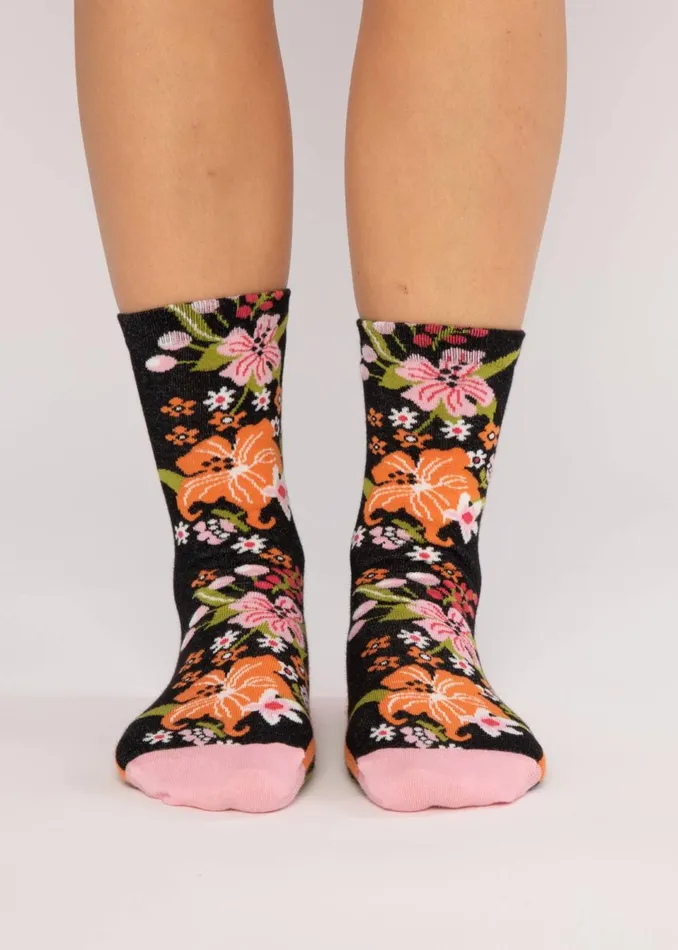 Blutsgeschwister Cotton Socks Sensational Steps Black Women Socks
