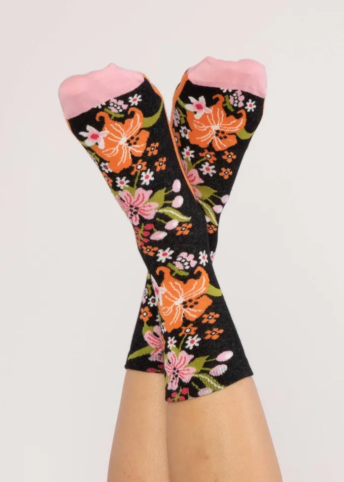 Blutsgeschwister Cotton Socks Sensational Steps Black Women Socks