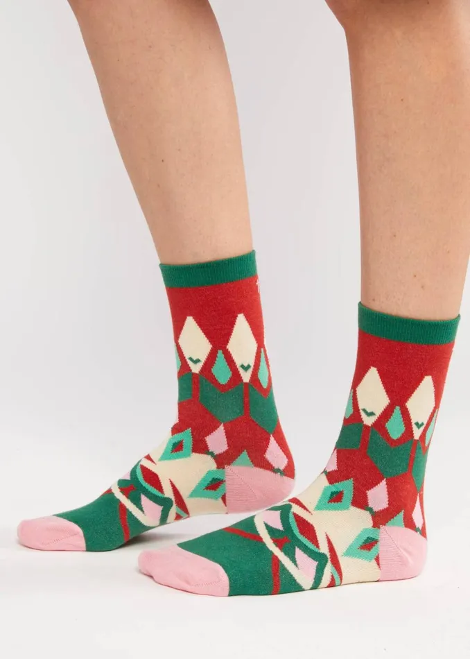 Blutsgeschwister Cotton Socks Sensational Steps Red Women Other Accessoires