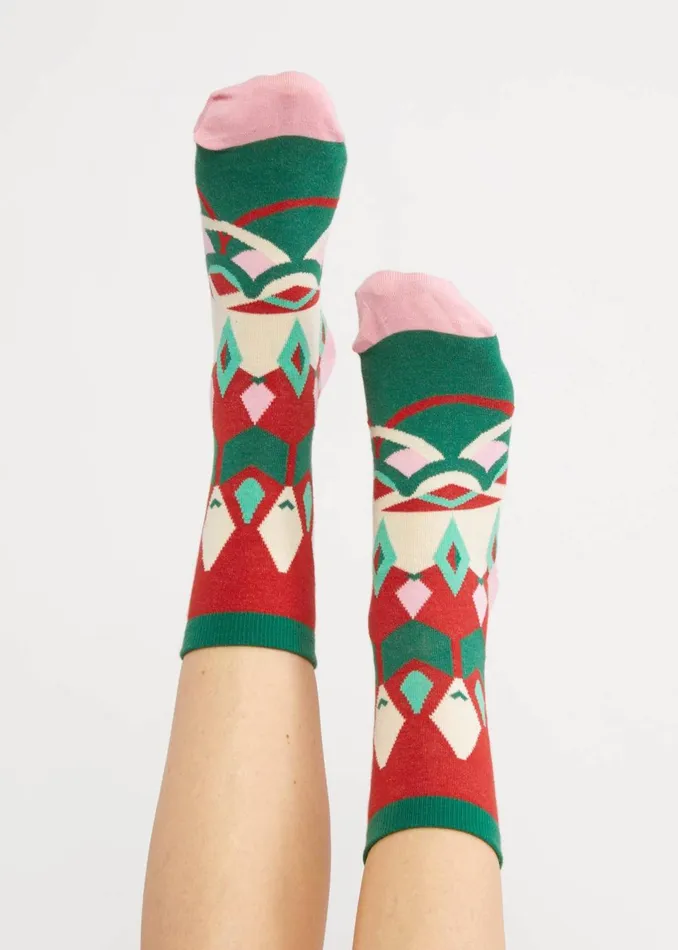 Blutsgeschwister Cotton Socks Sensational Steps Red Women Other Accessoires