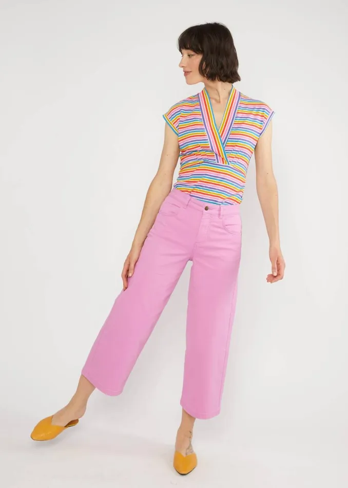 Blutsgeschwister Culottes High Waist Culotte Pink Women Trousers