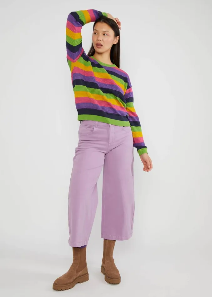 Blutsgeschwister Culottes High Waist Culotte Purple Women Trousers