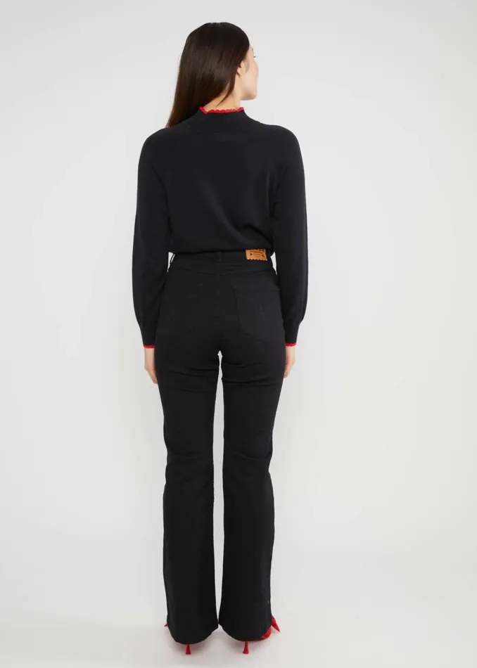 Blutsgeschwister Flares Yes We Flare Black Women Trousers
