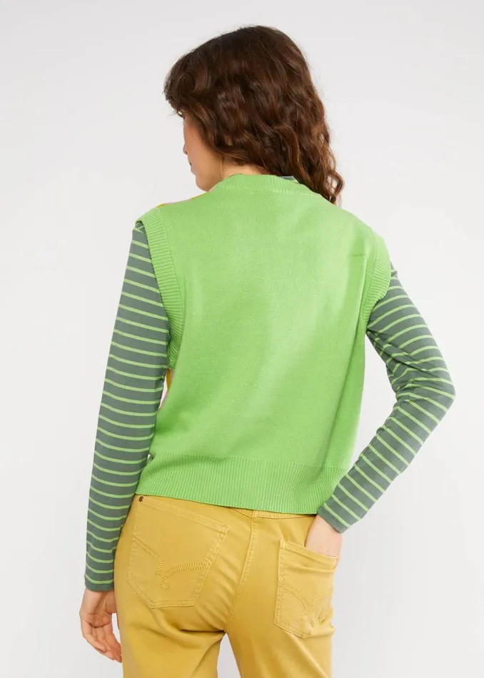 Blutsgeschwister Gilet Storyteller Vest Green Women Cardigans