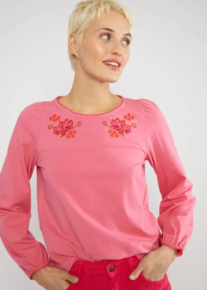 Blutsgeschwister Jersey Top Say It Loud Pink Women Tops