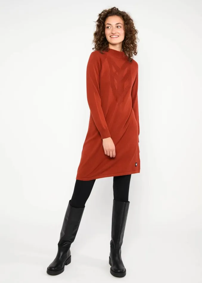 Blutsgeschwister Jumper Dress Braided And Easy Brown Women Dresses