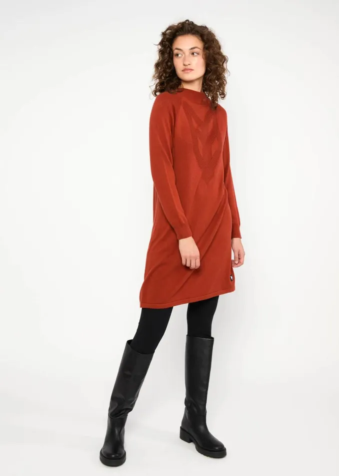 Blutsgeschwister Jumper Dress Braided And Easy Brown Women Dresses