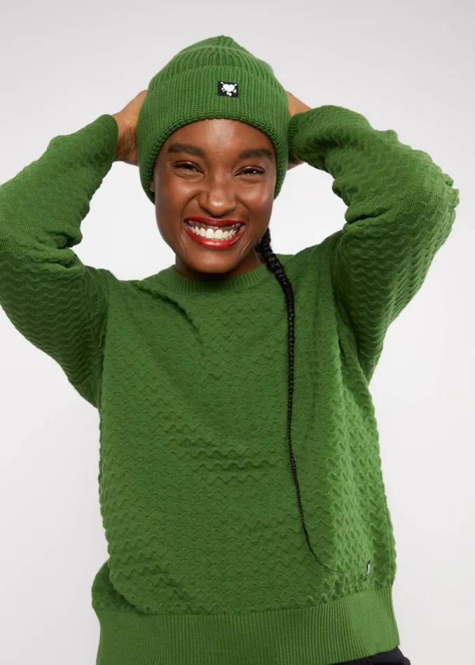 Blutsgeschwister Knitted Hat Beanie Queen Green Women Other Accessoires
