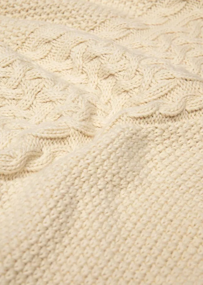 Blutsgeschwister Knitted Hat Lady Mary Aran White Women Other Accessoires