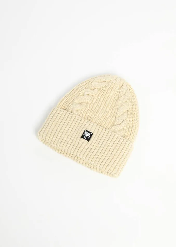 Blutsgeschwister Knitted Hat Lady Mary Aran White Women Other Accessoires