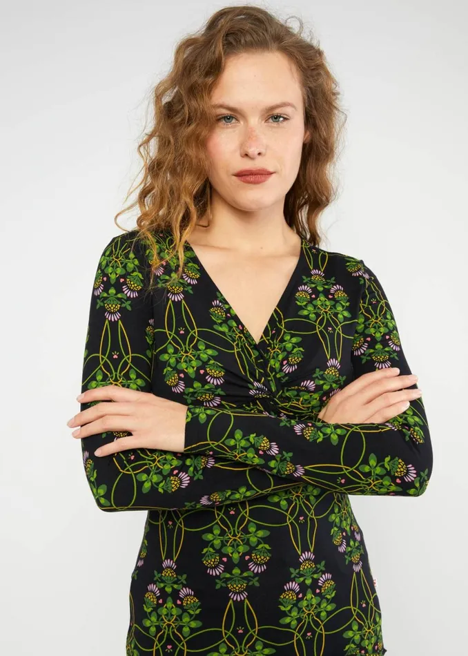 Blutsgeschwister Longsleeve Hot Knot Lacy Black Women Tops