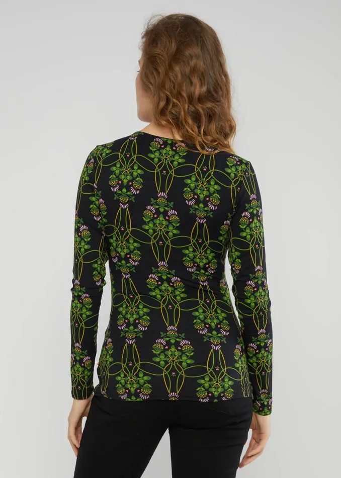 Blutsgeschwister Longsleeve Hot Knot Lacy Black Women Tops