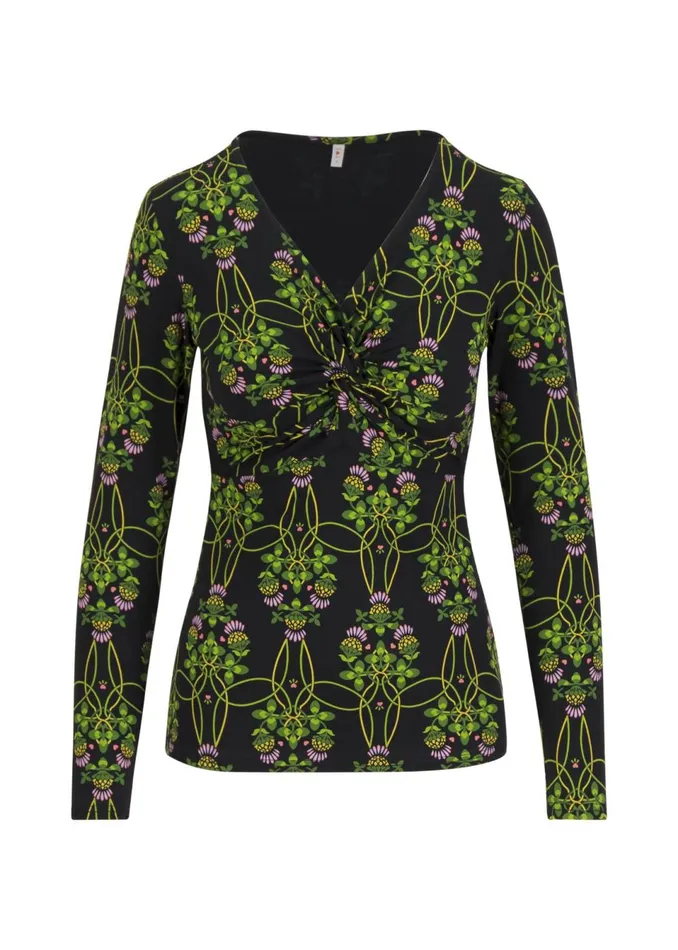 Blutsgeschwister Longsleeve Hot Knot Lacy Black Women Tops