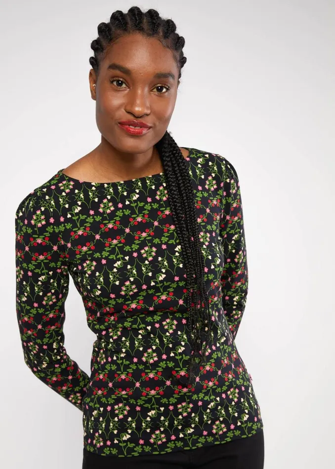 Blutsgeschwister Longsleeve Oh Marine Black Women Tops