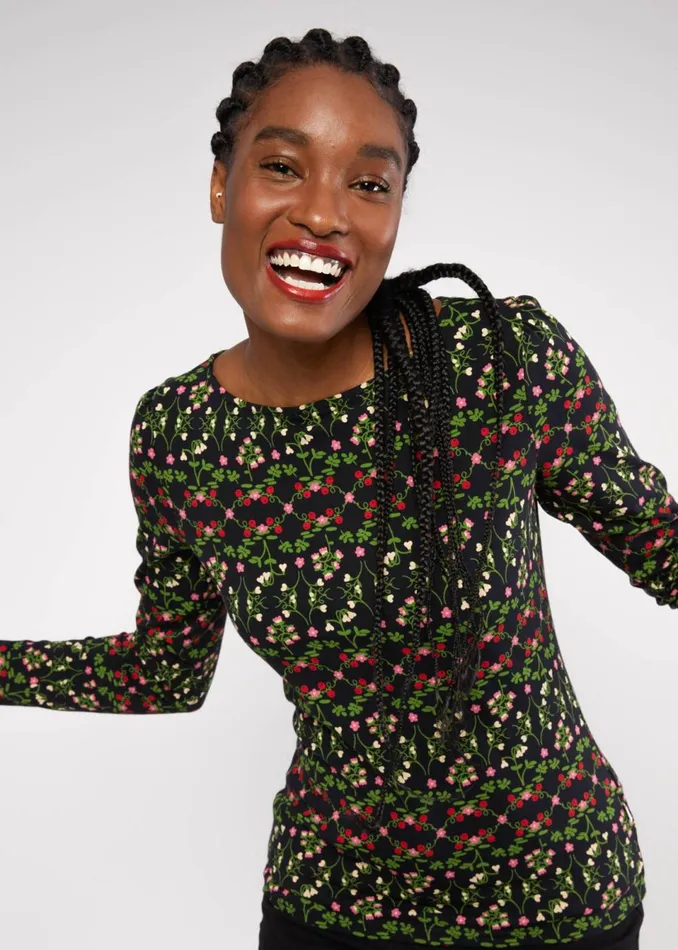 Blutsgeschwister Longsleeve Oh Marine Black Women Tops