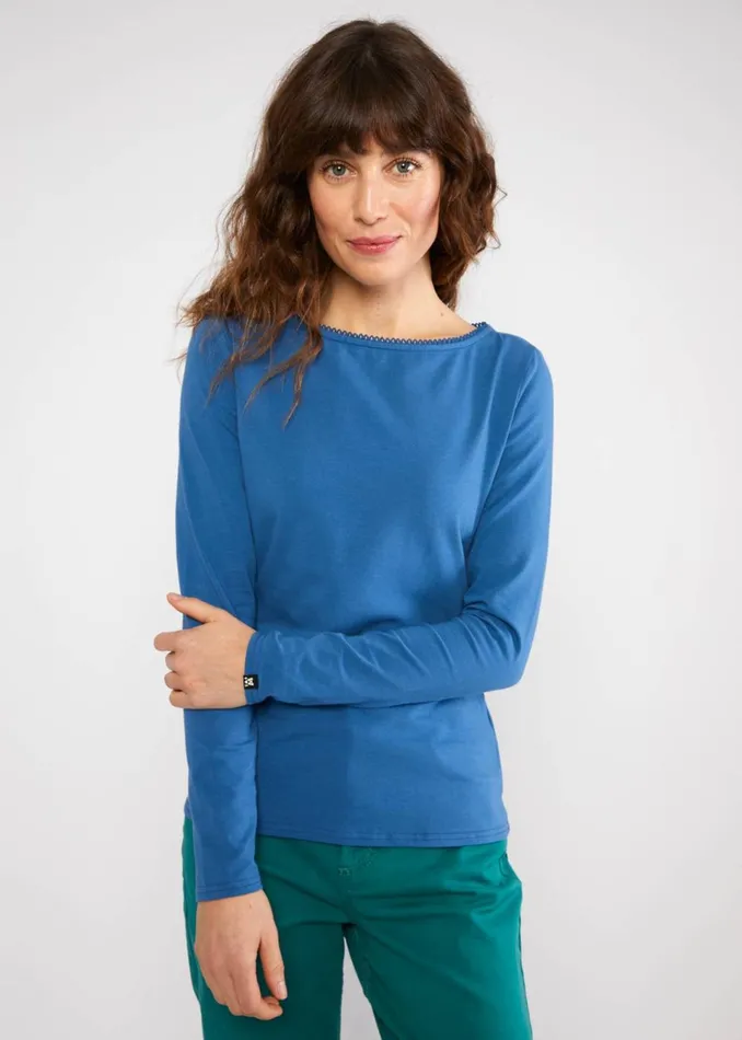 Blutsgeschwister Longsleeve Oh Marine Blue Women Tops