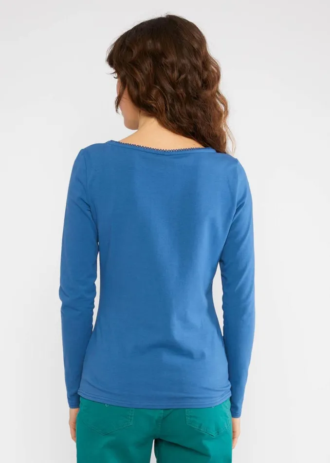 Blutsgeschwister Longsleeve Oh Marine Blue Women Tops