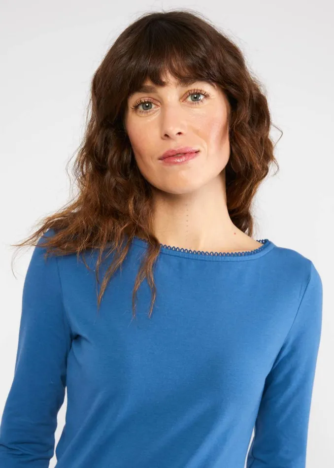 Blutsgeschwister Longsleeve Oh Marine Blue Women Tops