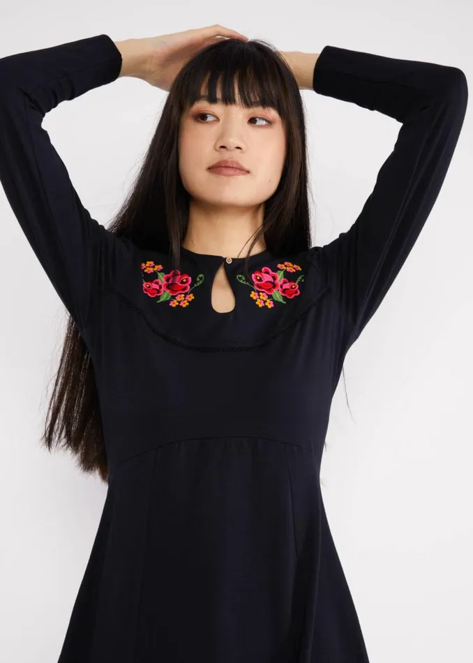 Blutsgeschwister Mini Dress Lucky Mrs Lovely Western Black Women Dresses