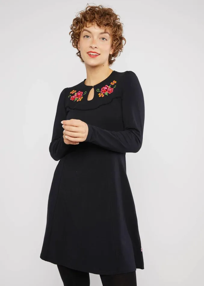 Blutsgeschwister Mini Dress Lucky Mrs Lovely Western Black Women Dresses