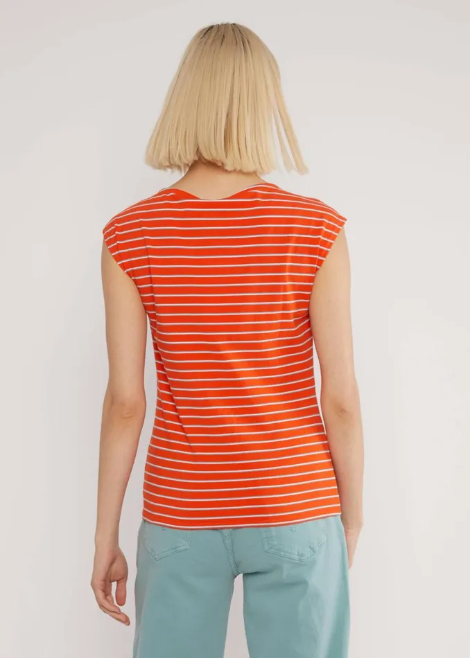 Blutsgeschwister Sleeveless Top Boxy Babe Orange Women Tops