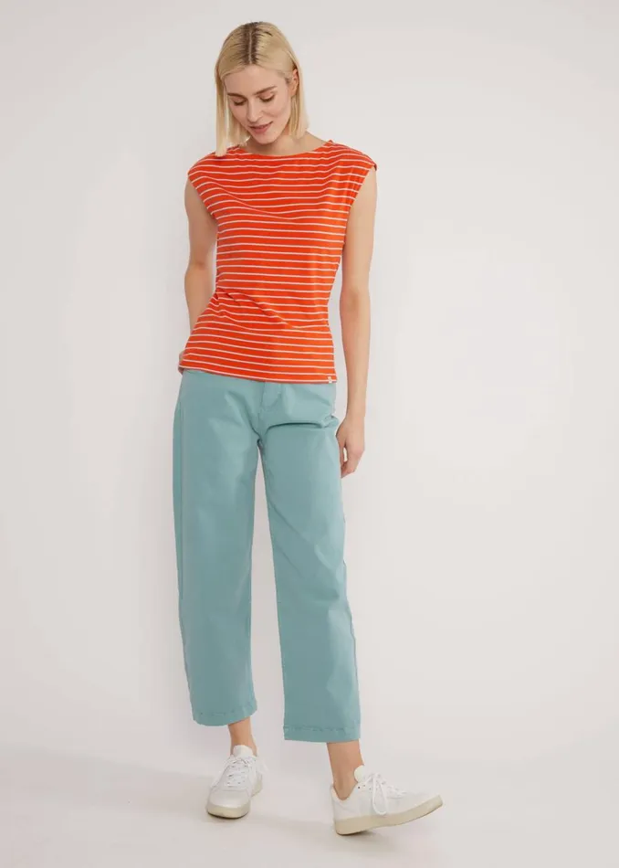 Blutsgeschwister Sleeveless Top Boxy Babe Orange Women Tops