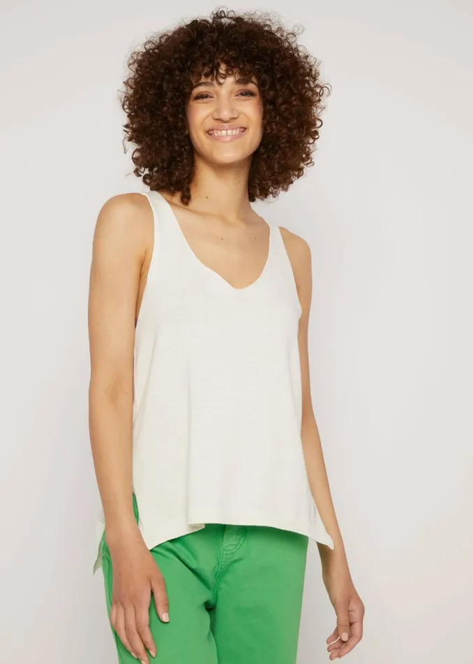 Blutsgeschwister Sleeveless Top Heatwave Hush White Women Tops