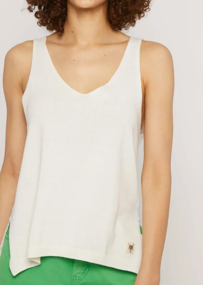 Blutsgeschwister Sleeveless Top Heatwave Hush White Women Tops