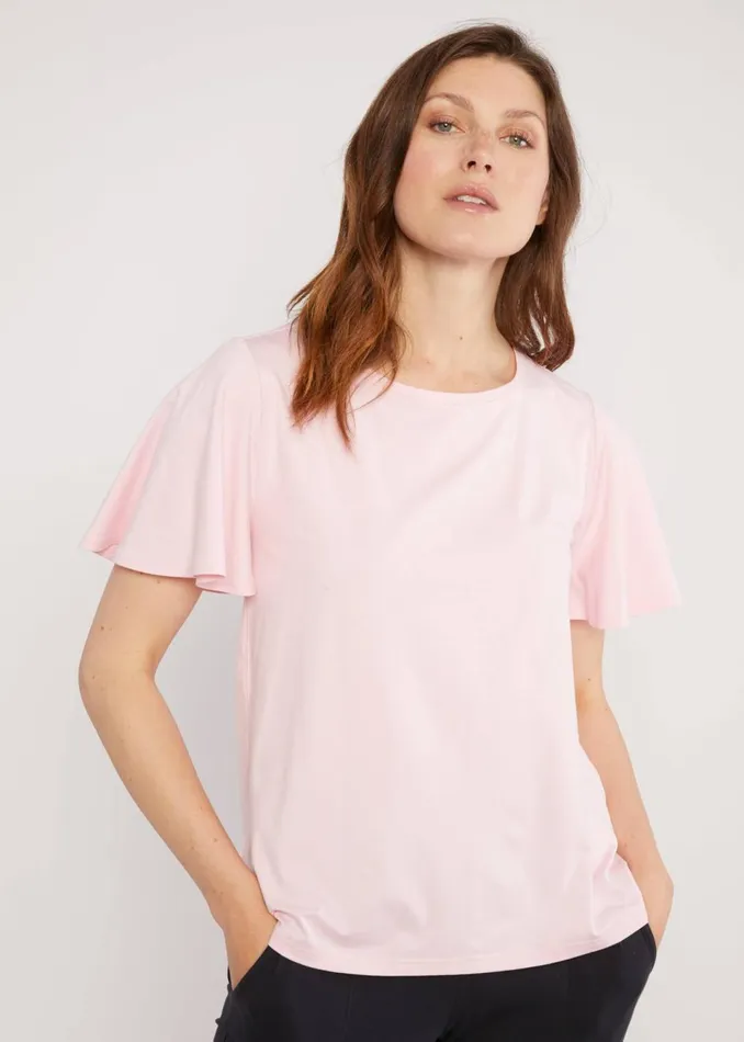 Blutsgeschwister Top Bella Farfalla Crew Pink Women Blouses and Tunics