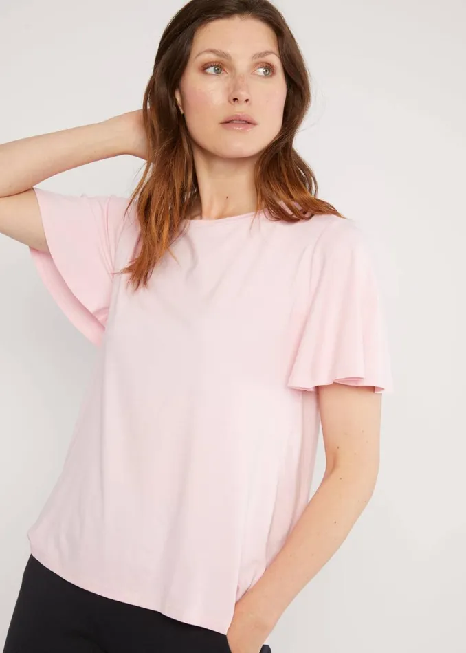 Blutsgeschwister Top Bella Farfalla Crew Pink Women Blouses and Tunics