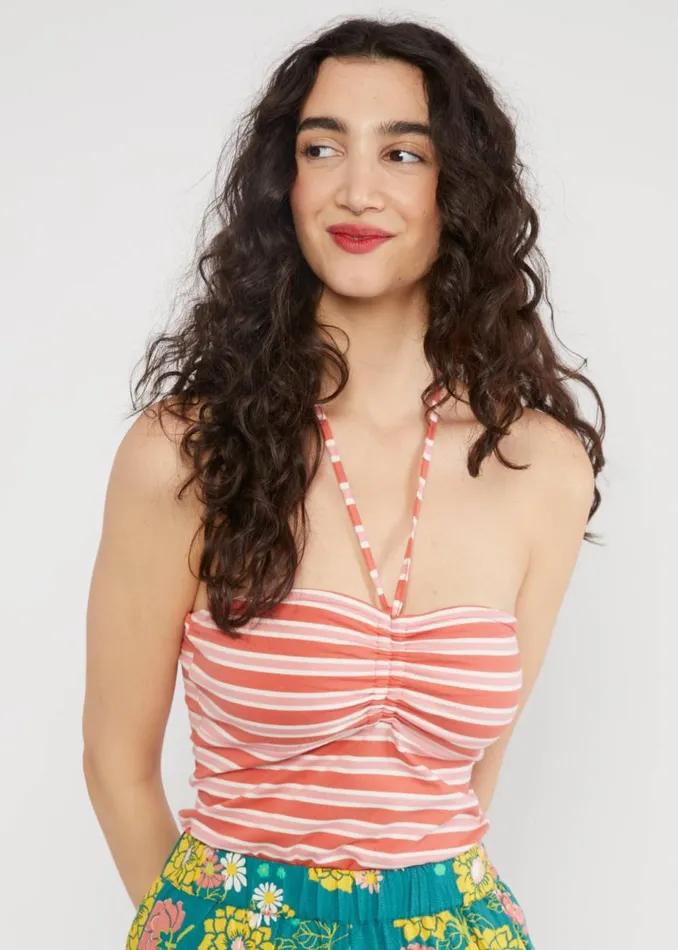 Blutsgeschwister Tube Top Summertime Tube Red Women Tops