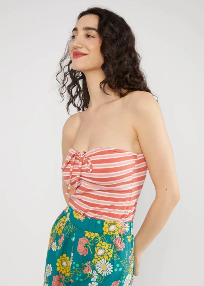 Blutsgeschwister Tube Top Summertime Tube Red Women Tops