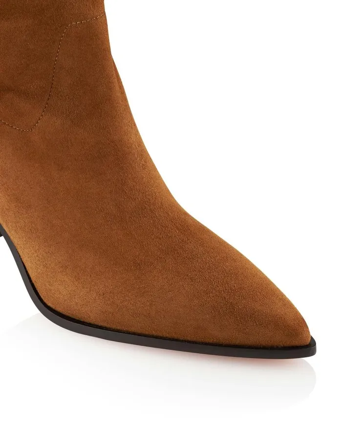 Boogie Cowboy Bootie 70 Brown Women Aquazzura Booties Boogie Cowboy Bootie 70 Brown Women Aquazzura Booties