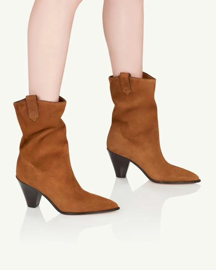 Boogie Cowboy Bootie 70 Brown Women Aquazzura Booties Boogie Cowboy Bootie 70 Brown Women Aquazzura Booties