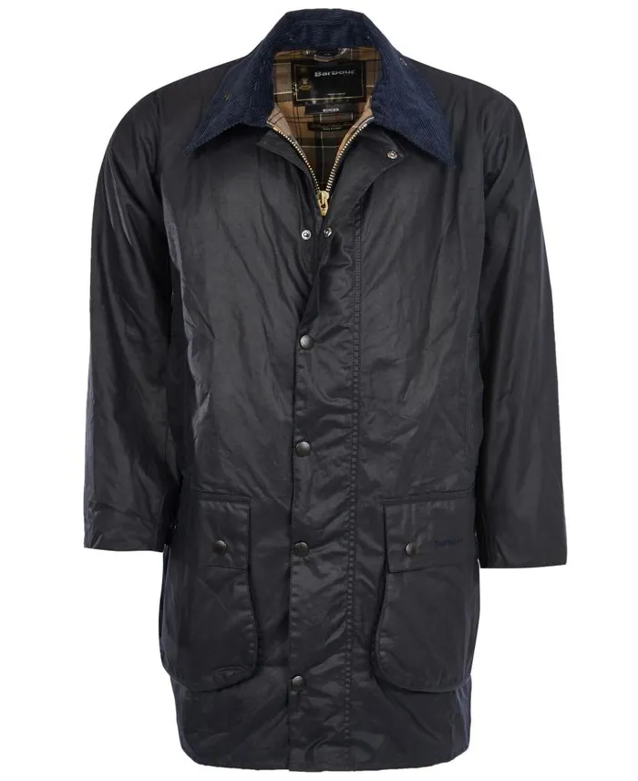 Borderu00ae Wax Jacket Navy Men Barbour Waxed Jackets