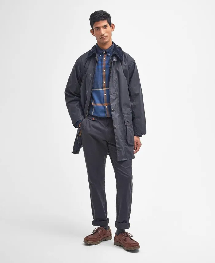 Borderu00ae Wax Jacket Navy Men Barbour Waxed Jackets
