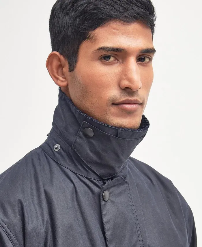 Borderu00ae Wax Jacket Navy Men Barbour Waxed Jackets