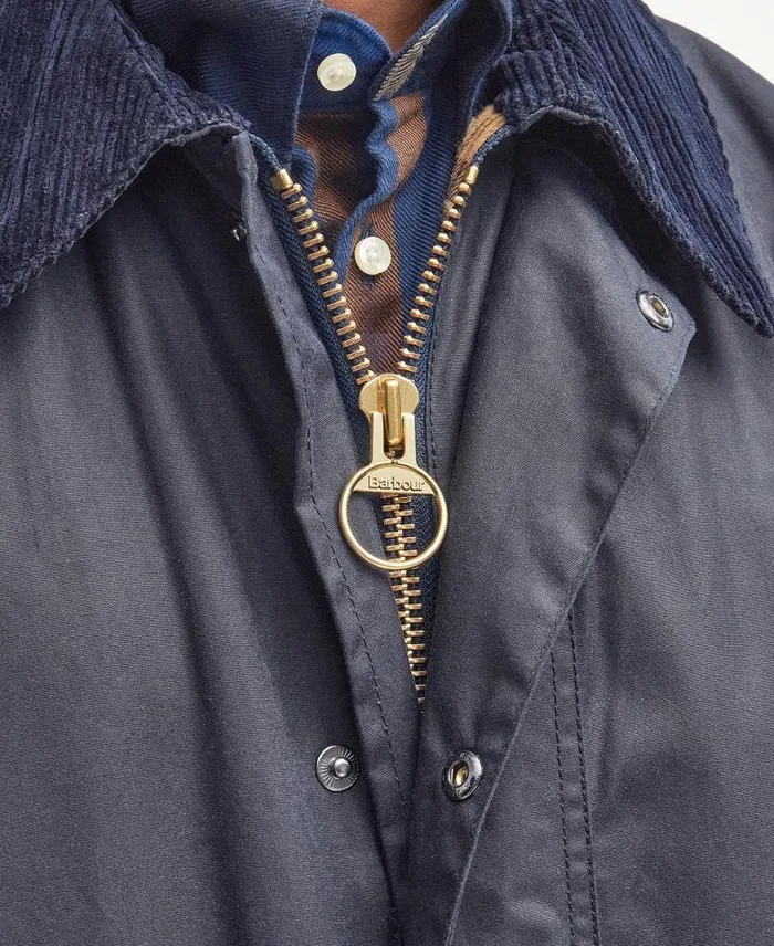 Borderu00ae Wax Jacket Navy Men Barbour Waxed Jackets